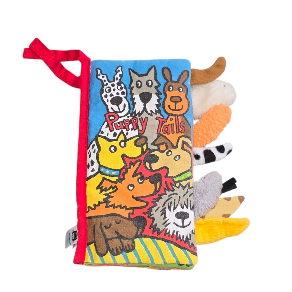 Jellycat London Puppy Tails Soft Cover Baby Book